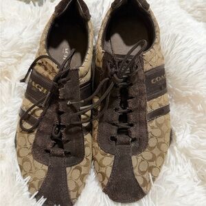 Coach Dark Brown Monogram Shoes